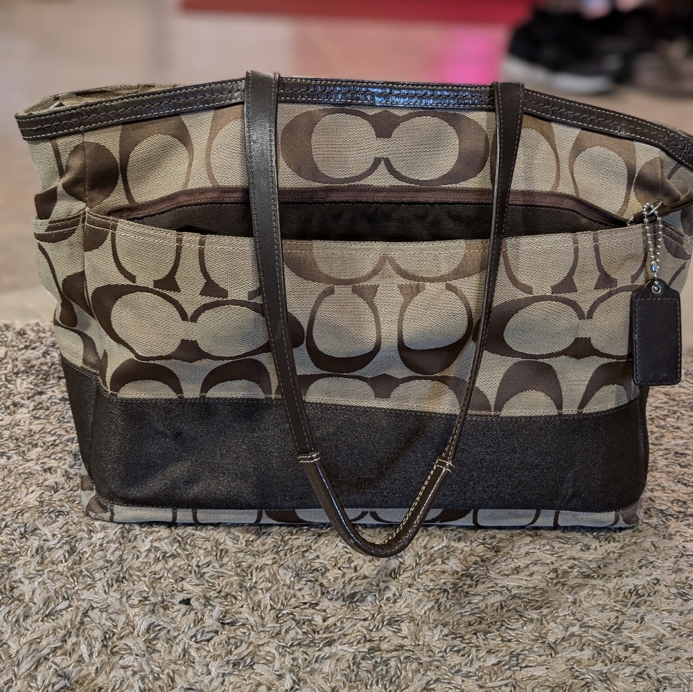 Older Used genuine Coach diaper bag